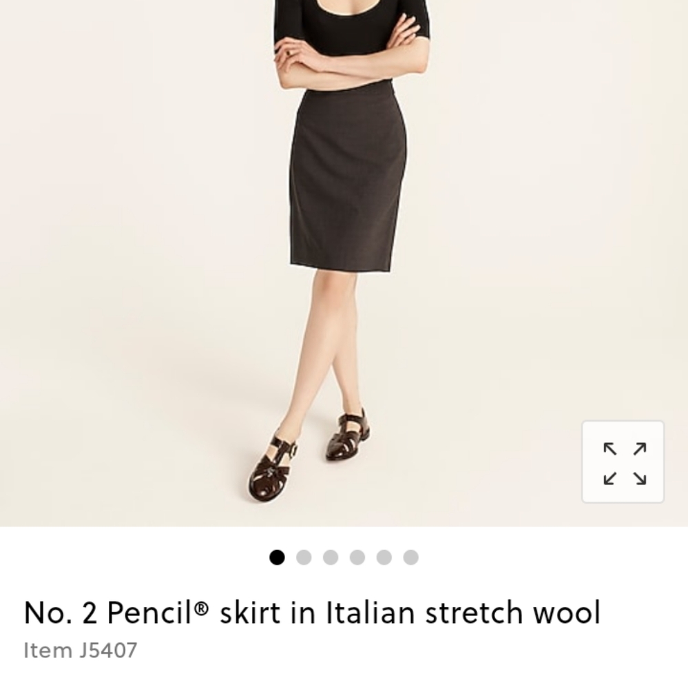 Wool pencil skirt